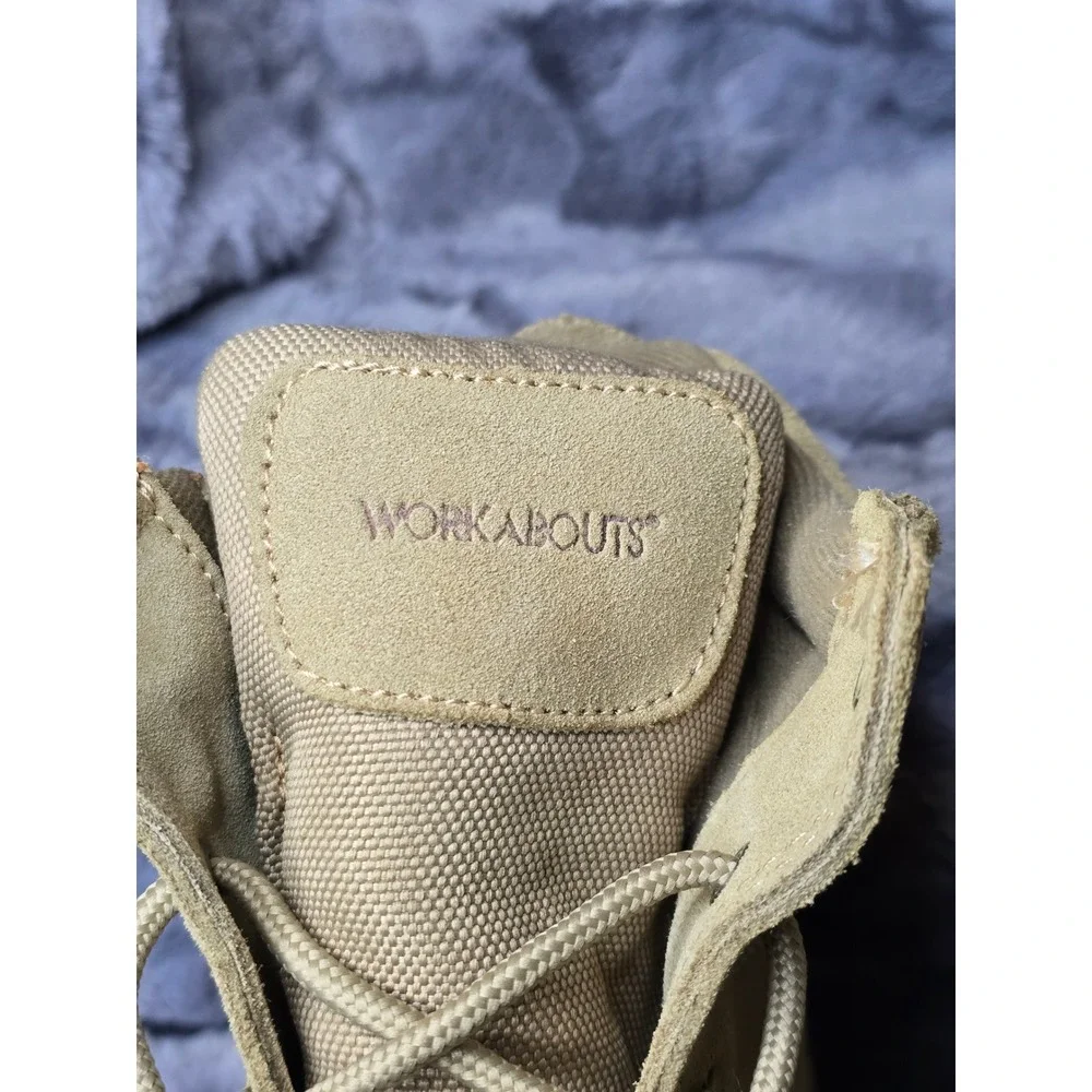 NWB Workabouts Leather Military Tactical Boots side zip Tan Mens Size 12D Desert